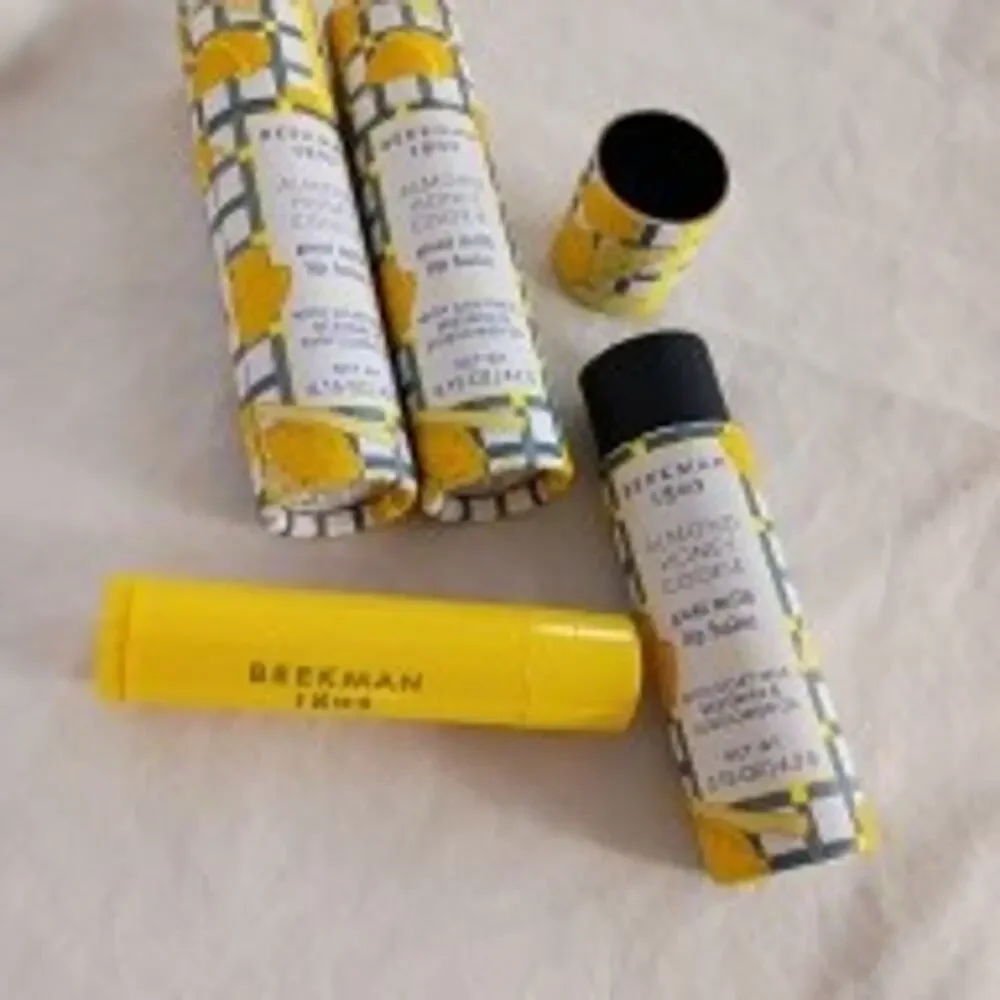 Set of 3-Beekman 1802 Almond Honey Cookie Goat Milk Lip Balm .15 oz each